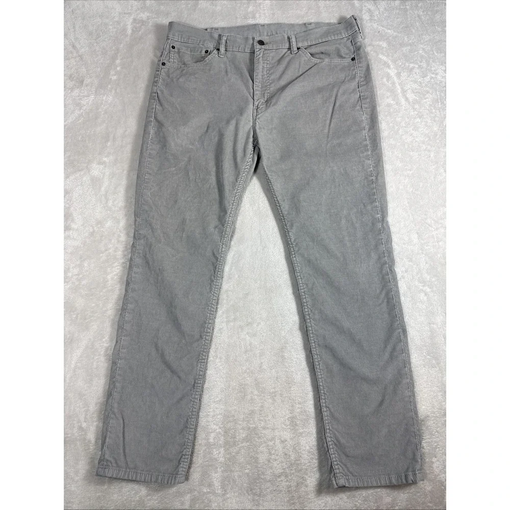 Levi's 511 Pants Corduroy Slim Light Gray Stretch Men's Size 38X32 - Picture 2 of 10